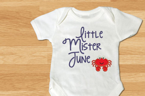 Little Mister June Crab Applique Embroidery Embroidery/Applique Designed by Geeks 