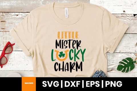 Little mister lucky charm St Patrick’s day svg quote SVG Maumo Designs 
