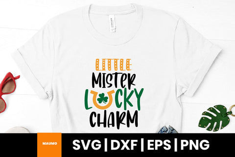 Little mister lucky charm St Patrick’s day svg quote SVG Maumo Designs 