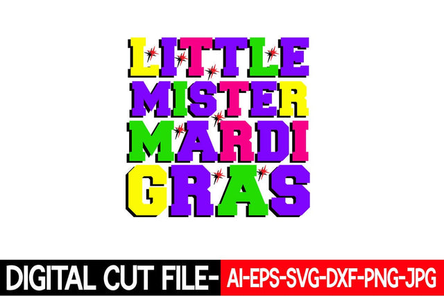 Little Mister Mardi Gras Svg Cut File SVG Blessedprint 