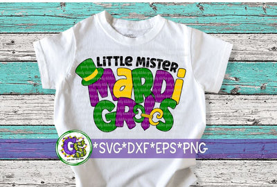 Little Mister Mardi Gras SVG DXF EPS PNG SVG Greedy Stitches 