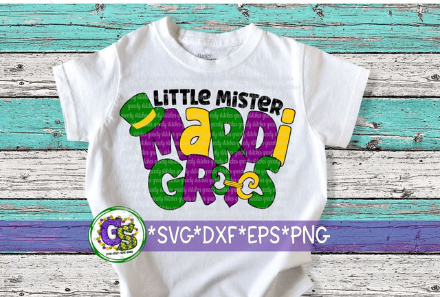 Little Mister Mardi Gras SVG DXF EPS PNG SVG Greedy Stitches 