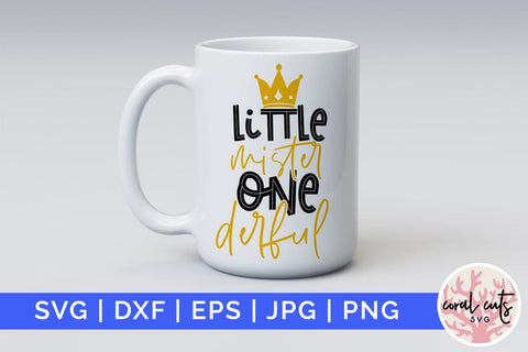 Little mister onederful - Birthday SVG EPS DXF PNG Cutting File SVG CoralCutsSVG 