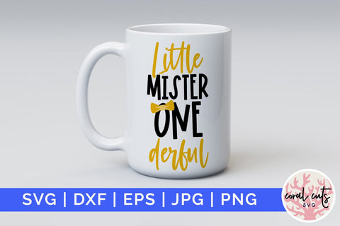 Little mister onederful - Birthday SVG EPS DXF PNG Cutting File SVG CoralCutsSVG 