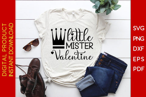 Little Mister Valentine Valentine's Day SVG PNG EPS Cut File SVG Creativedesigntee 
