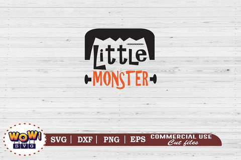 Little Monster svg, dxf, png, horror svg, Boo, Halloween cutting file, 31st october svg, Halloween svg, Halloween cricut file, halloween SVG Wowsvgstudio 