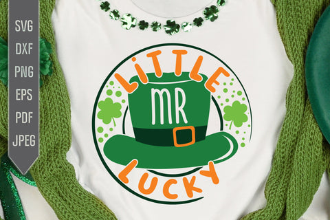 Little Mr Lucky Svg. Baby Boy Svg. St. Patrick's Day Svg. Lucky Svg. Irish Svg. Clover Svg. St Patrick's Dxf, eps, png, jpg pdf SVG Mint And Beer Creations 