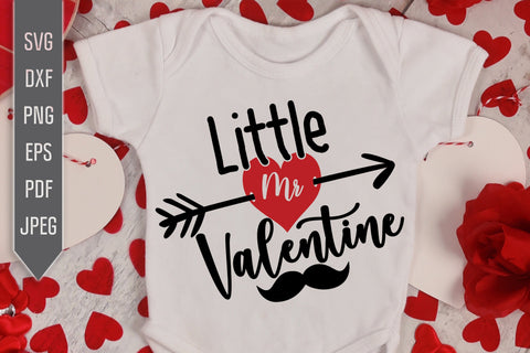 Little Mr Valentine Svg. Baby Boy Valentine's. Boy Shirt Design. Cute Boy Svg. Baby Boy Design. Little Mister Svg. Mister Cut File. Dxf, Eps SVG Mint And Beer Creations 
