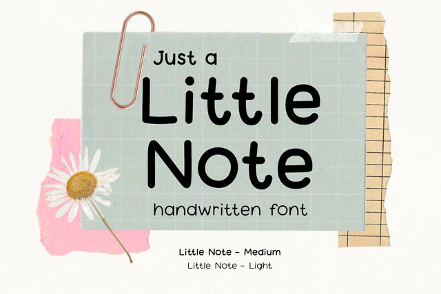 Little Note - Handwriting Font Font Jyllyco 