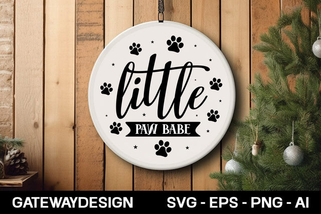 Little Paw Babe round sign design SVG designmaster24 