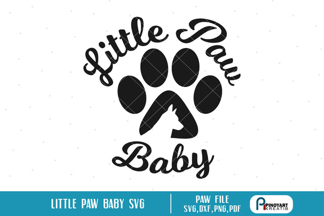 Little Paw Baby Svg SVG Pinoyart Kreatib 