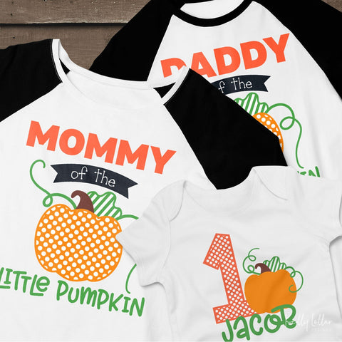 Little Pumpkin First Birthday Set SVG Kelly Lollar Designs 
