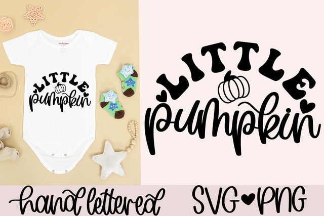 Little pumpkin svg, baby halloween svg, pumpkin svg, kids halloween shirt svg, pumpkin patch svg, halloween svg, hand lettered svg, baby pumpkin svg SVG AnitaAlyiaLettering 