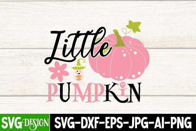 Little Pumpkin SVG Cut File, Little Pumpkin Sublimation Design, ,Halloween SVG Sublimation Design, Trick or Treat SVG SVG BlackCatsMedia 