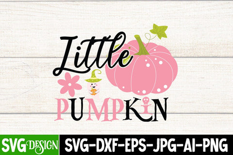 Little Pumpkin SVG Cut File, Little Pumpkin Sublimation Design, ,Halloween SVG Sublimation Design, Trick or Treat SVG SVG BlackCatsMedia 