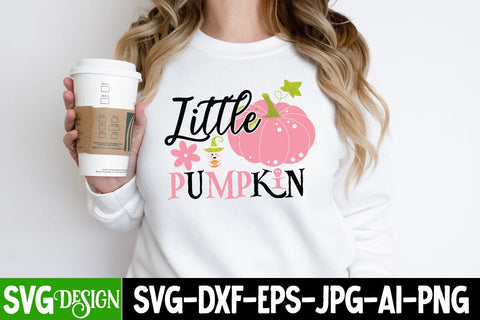 Little Pumpkin SVG Cut File, Little Pumpkin Sublimation Design, ,Halloween SVG Sublimation Design, Trick or Treat SVG SVG BlackCatsMedia 