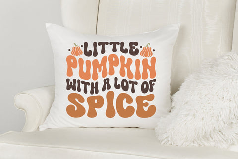 Little Pumpkin with a Lot of Spice Retro SVG Design SVG CraftLabSVG 