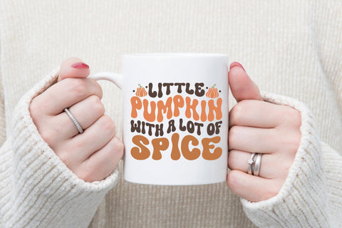Little Pumpkin with a Lot of Spice Retro SVG Design SVG CraftLabSVG 