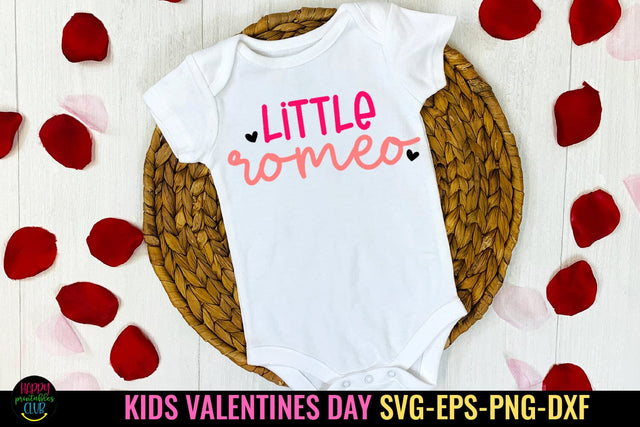 Little Romeo I Kids Valentines SVG I Baby Valentines Day SVG SVG Happy Printables Club 