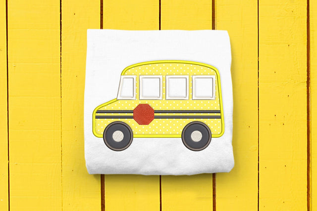 Little School Bus Applique Embroidery Design Embroidery/Applique DESIGNS Designed by Geeks 