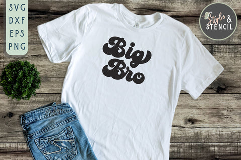 Little Sister Big Brother Retro SVG - PNG, DXF, SVG, EPS SVG Style and Stencil 