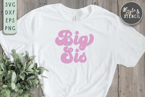 Little Sister Big Brother Retro SVG - PNG, DXF, SVG, EPS SVG Style and Stencil 