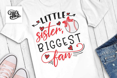 Little sister, biggest fan | Baseball sister SVG | Baseball svg | Sport svg SVG Illustrator Guru 