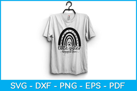 Little Sister Biggest Fan Soccer Girl Toddler Sister Fan Svg Design SVG artprintfile 