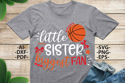 Little sister biggest fan Svg | Basketball Svg | Basketball quotes | Basketball tshirt | Basketball birthday | Basketball cut file SVG 1uniqueminute 
