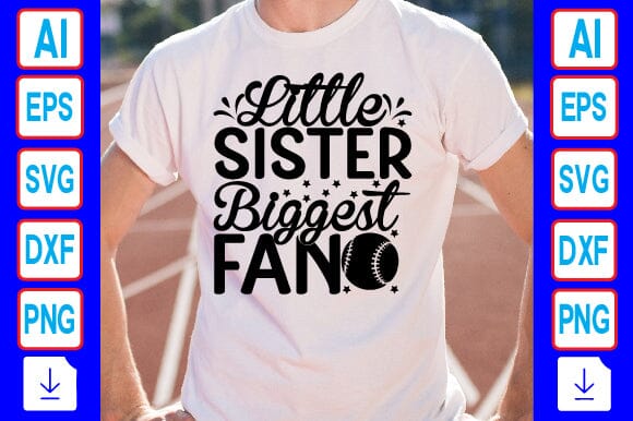 Little Sister Biggest Fan SVG Craftlabsvg24 
