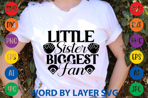 Little Sister Biggest Fan SVG Design SVG Rafiqul20606 