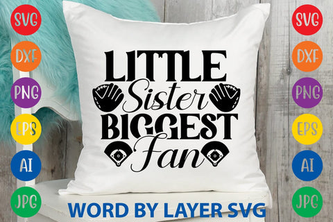Little Sister Biggest Fan SVG Design SVG Rafiqul20606 