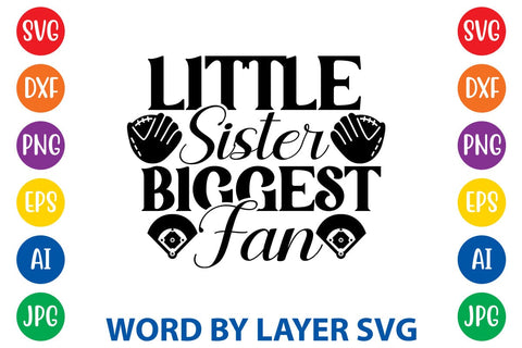 Little Sister Biggest Fan SVG Design SVG Rafiqul20606 