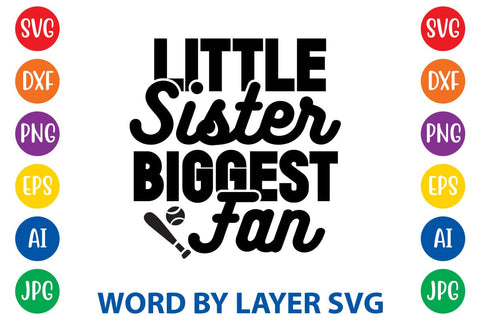 Little Sister Biggest Fan SVG Design SVG Rafiqul20606 