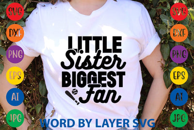 Little Sister Biggest Fan SVG Design SVG Rafiqul20606 