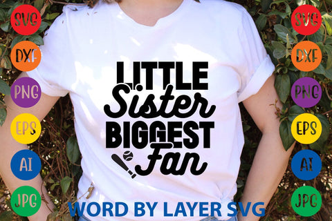 Little Sister Biggest Fan SVG Design SVG Rafiqul20606 