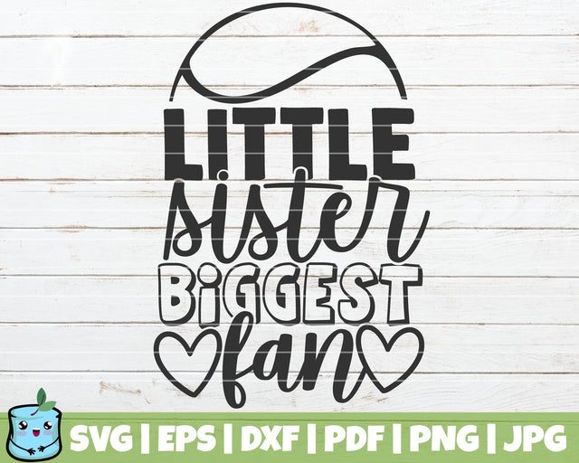 Little Sister Biggest Fan SVG MintyMarshmallows 