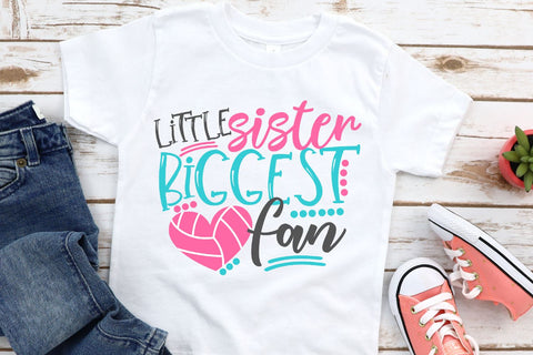 Little Sister Biggest Fan Volleyball SVG Morgan Day Designs 