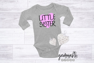 Little Sister with Heart SVG Gardenias Art Shop 