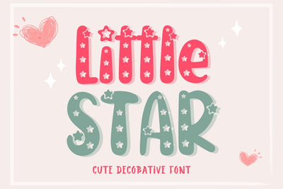 Little Star - Cute Display Font Font AnningArts Design 