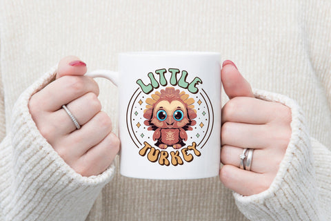 Little Turkey - Retro Thanksgiving Sublimation Sublimation CraftLabSVG 