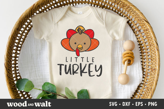 Little Turkey SVG | Kids Thanksgiving SVG SVG Wood And Walt 