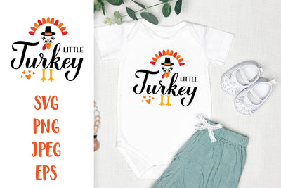 Little turkey SVG. Thanksgiving quote for kids SVG LaBelezoka 