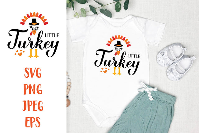 Little turkey SVG. Thanksgiving quote for kids SVG LaBelezoka 