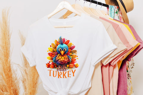 Little Turkey, Thanksgiving PNG Sublimation Sublimation CraftLabSVG 