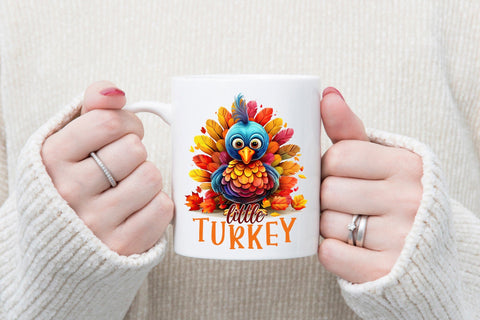 Little Turkey, Thanksgiving PNG Sublimation Sublimation CraftLabSVG 