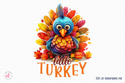 Little Turkey, Thanksgiving PNG Sublimation Sublimation CraftLabSVG 