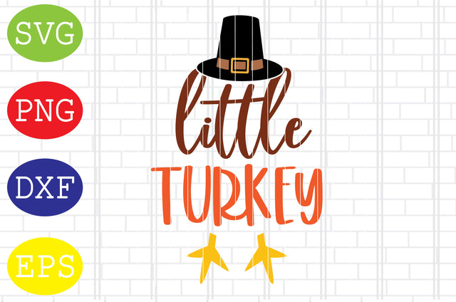 Little Turkey with Pilgrim Svg, Turkey Face Svg, Thanksgiving Svg, Welcome Fall Svg, Hello Fall Svg, Pumpkin Svg, Autumn Svg SVG DigitalSvgFiles 