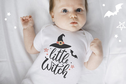 Little Witch Cricut SVG, Halloween kids svg cut file SVG CutePicturesStudio 