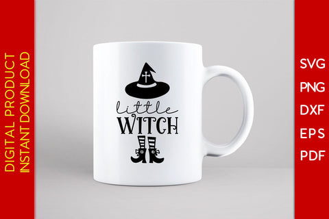 Little Witch Halloween SVG PNG PDF Cut File SVG Creativedesigntee 